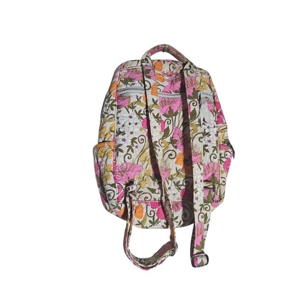 Vera Bradley Backpack Purse Pink Orange Floral - Picture 3 of 5